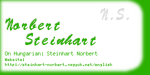 norbert steinhart business card